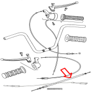 Sajla zadnje kočnice Tomos APN sivi bužir