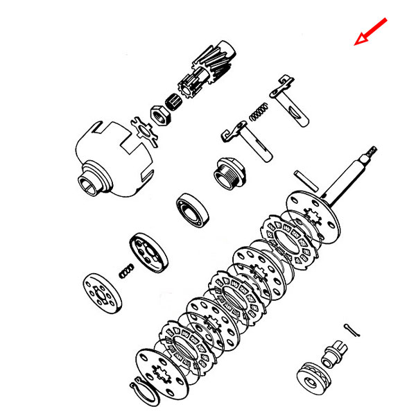 Kvačilo Tomos APN tri lamele stari tip
