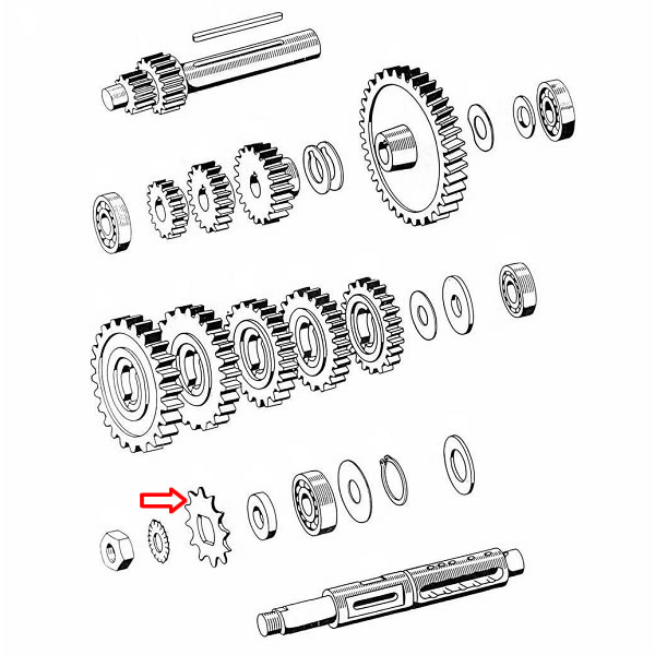 Lančanik Tomos APN prednji 13 zuba Esjot