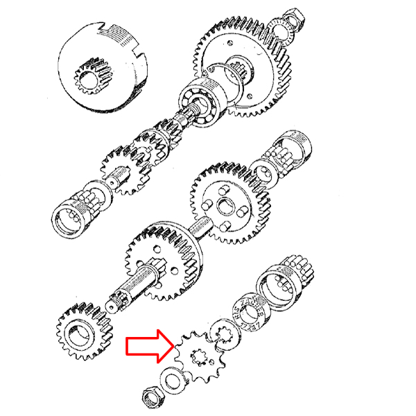 Lančanik Tomos T12 prednji 12 zuba