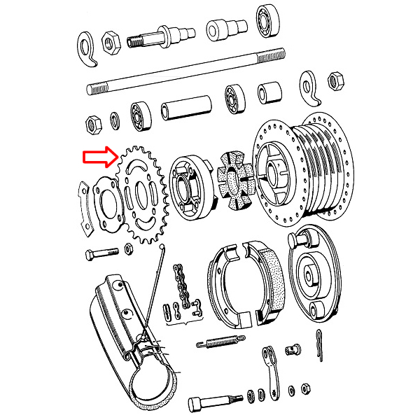 Lančanik Tomos APN zadnji 34 zuba