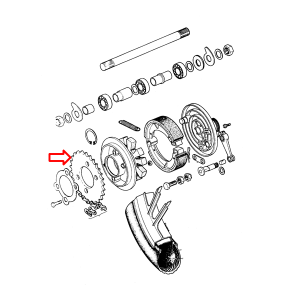 Lančanik Tomos BT50 zadnji 32 zuba