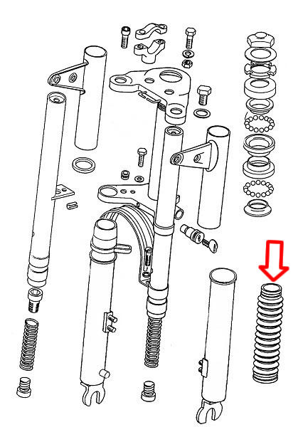 Guma vila harmonika Tomos Sprint Targa