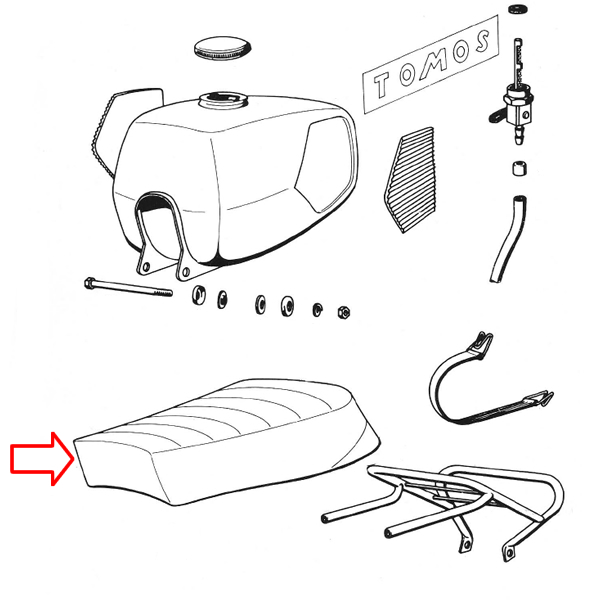 Presvlaka sica Tomos T14 T15
