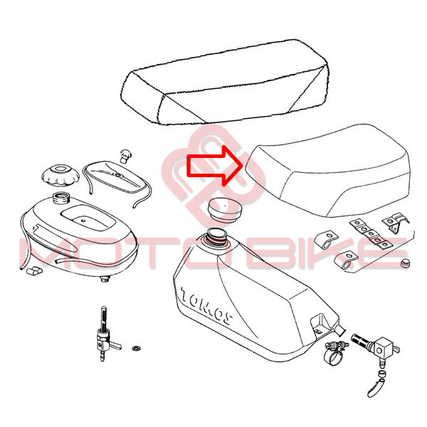 Sedište Tomos A3 A35 APN6 bez štampe