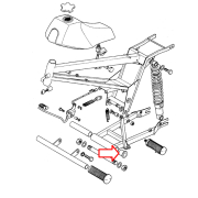 Čaura zadnjih vila pvc Tomos BT50 fi 17,5x22x32,5 mm