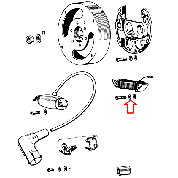 Podloška  šrafa struje Tomos 4x9x0,8 mm
