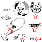 Ploča paljenja - Namotaji Tomos 6V 17W platinsko kpl Iskra or