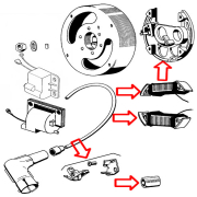 Ploča paljenja - Namotaji Tomos 12V 50W platinsko kpl Iskra or