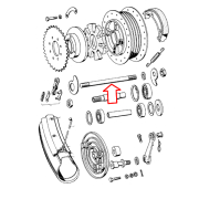 Osovina točka Tomos T14 T15 E90 zadnja