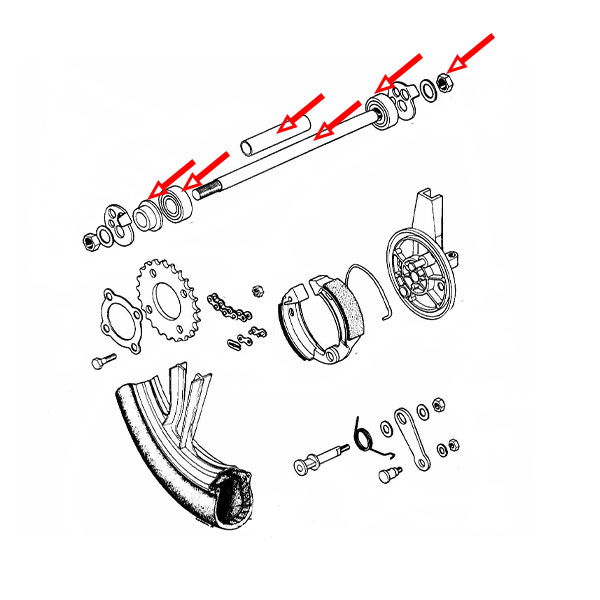 Set za reparaciju točka A35 A5 zadnji liveni veliki