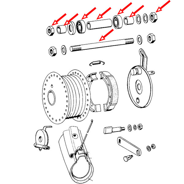 Set za reparaciju točka Tomos A3 prednji žbicani veliki