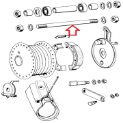 Osovina točka Tomos A3 A35 prednja 12x145 mm