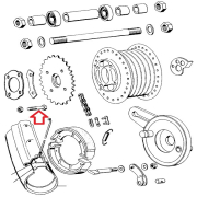Šraf zadnjeg lančanika Tomos A3 A35 A5 M7x25 mm