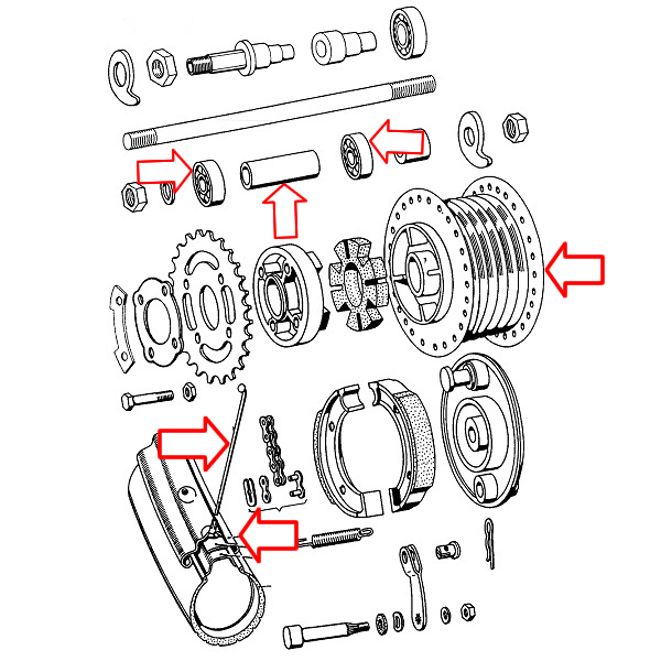 Točak zadnji 18" sivi Tomos APN