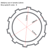 Lamele kvačila Piaggio Ape Ferodo