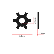 Podloška ventilatora varijatora zvezdasta Kineski skuter CPI.Keeway 50cc fi 16
