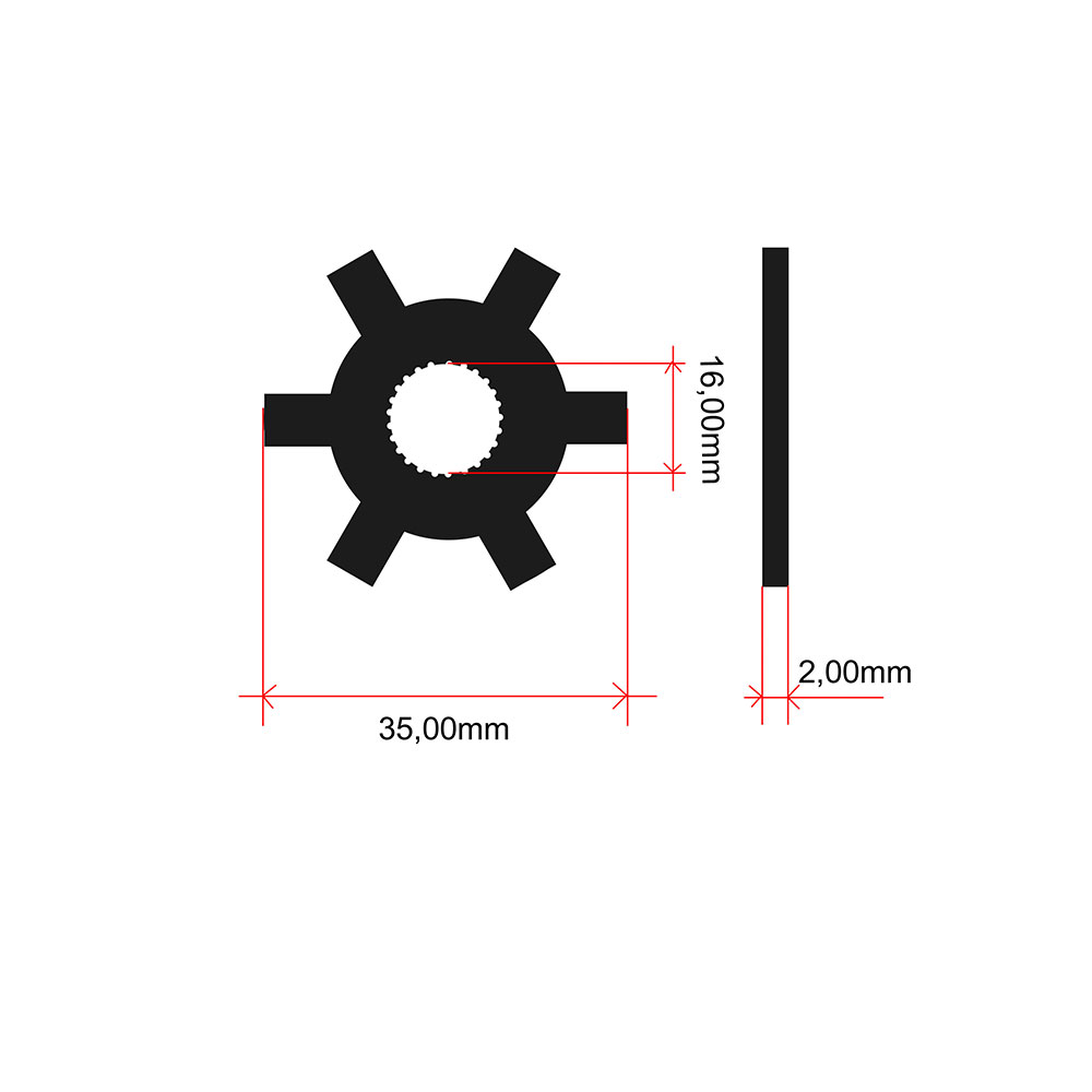 Podloška ventilatora varijatora zvezdasta Kineski skuter CPI.Keeway 50cc fi 16
