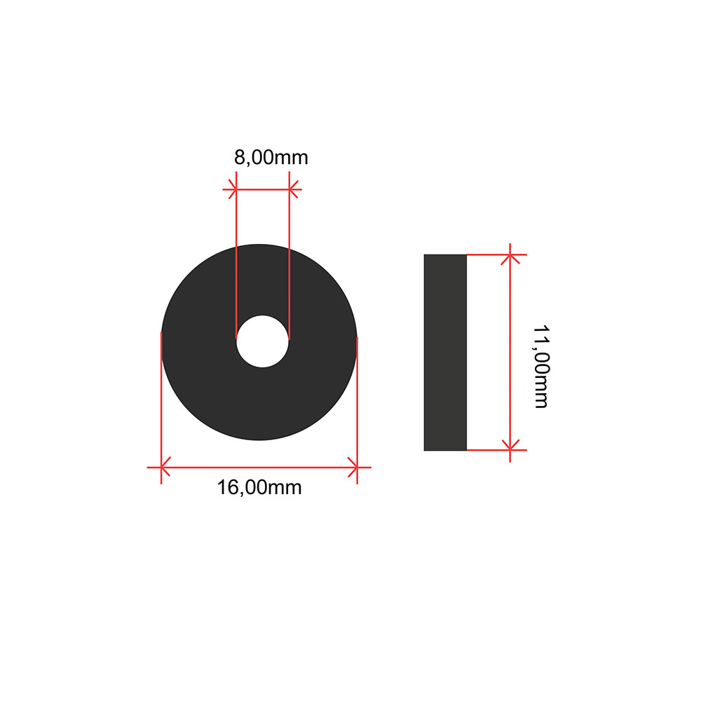 Semering vodene pumpe Piaggio 8x16x10/11 RMS