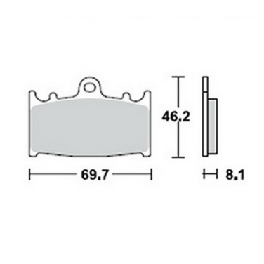 Disk pločice TRW MCB562TRQ ( TRACK - SINTER )