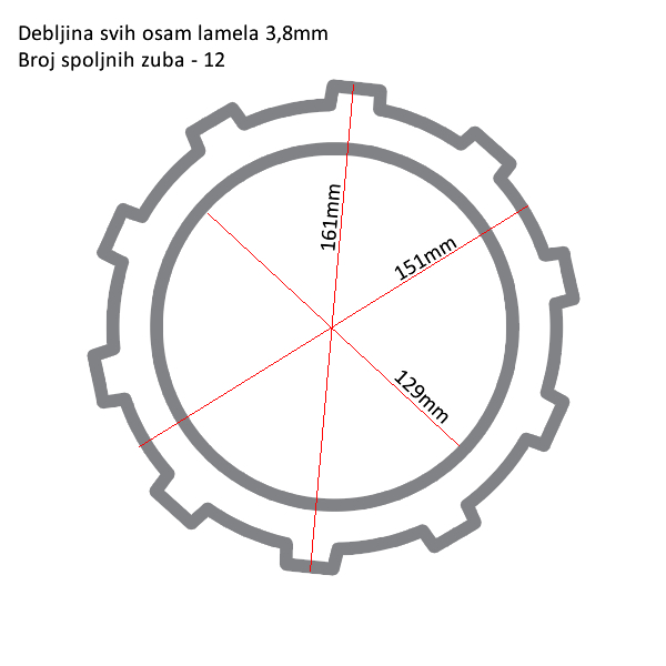 Lamele TRW MCC215-8 set