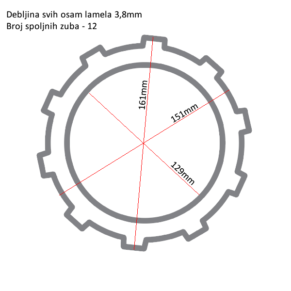 Lamele TRW MCC121-8 set