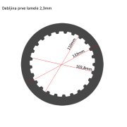 Lamele TRW metalne MES356-7 set