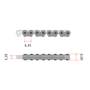 Lanac bregaste osovine DID SCR0404-102L linka