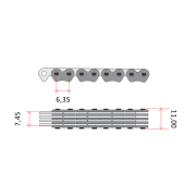 Lanac bregaste osovine DID SCA0412A-112L linkova