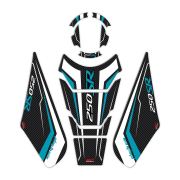 Nalepnice rezervoara TANK PAD CF MOTO 250SR tirkizno carbon (20-24) GP KOMPOZIT