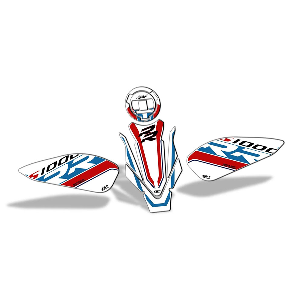 Nalepnice rezervoara TANK PAD set BMW S 1000 RR (19-24) plavo belo crvena GP KOMPOZIT
