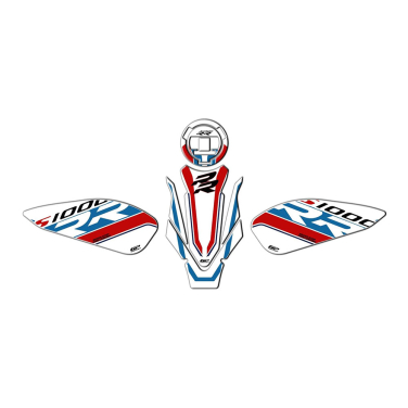 Nalepnice rezervoara TANK PAD set BMW S 1000 RR (19-24) plavo belo crvena GP KOMPOZIT