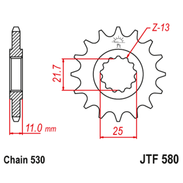 Lančanik prednji JT  JTF580-16-50-35017 (50)16 zuba