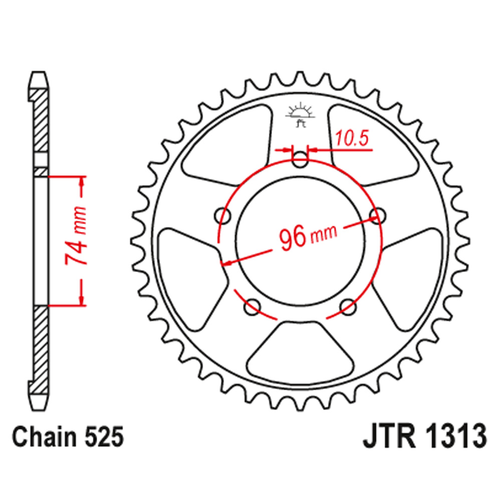 Lančanik zadnji JT  JTR1313-40 (525)40 zuba