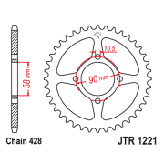 Lančanik zadnji JT  JTR1221-44 (428)44 zuba