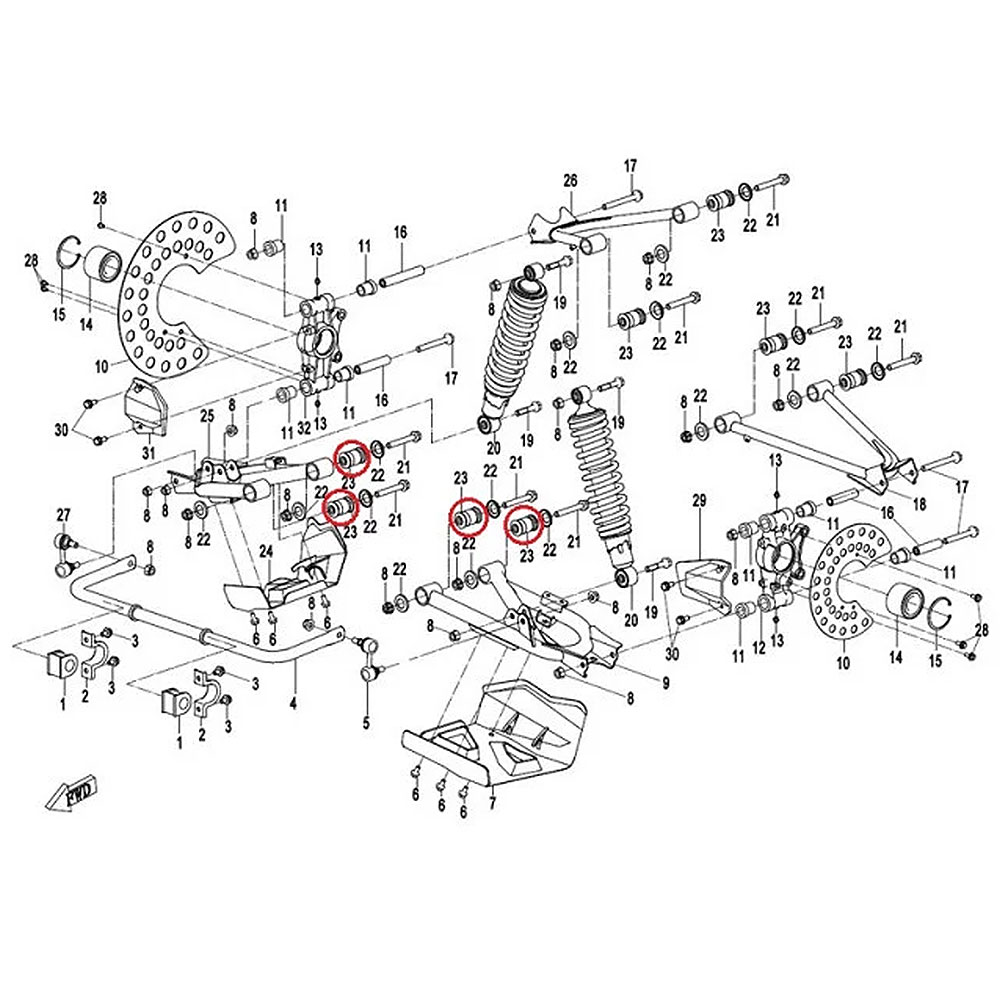Silen blok CF MOTO 500/ 800