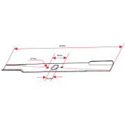 Nož kosačice L 460 mm fi 18,2 mm Castelgarden Agro 48 480 484
