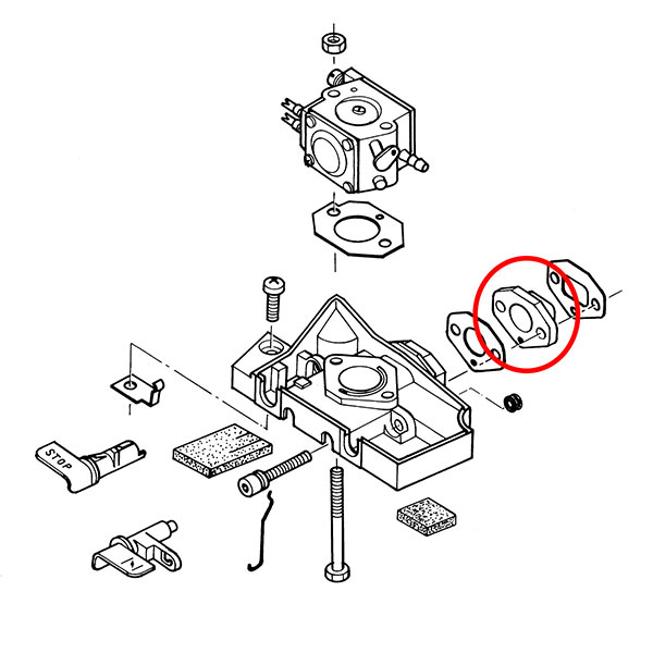 Prirubnica karburatora Dolmar 100 400