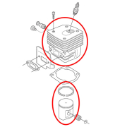 Cilindar sa klipom H 365 Jonsered 2165 fi 48 mm novi tip THORP