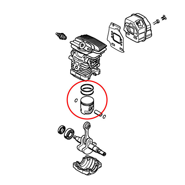 Klip STIHL MS 211 fi 40 mm bolcna 10 mm AIP