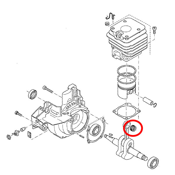 Igličasti ležaj 15x18x14 mm klipnjače gornji Dolmar PS 6000 6800 or