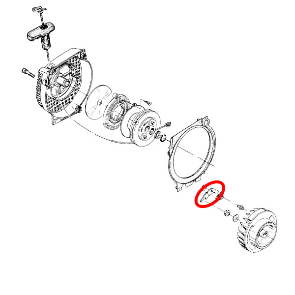 Capa dekle startera Dolmar 112 116 119 120