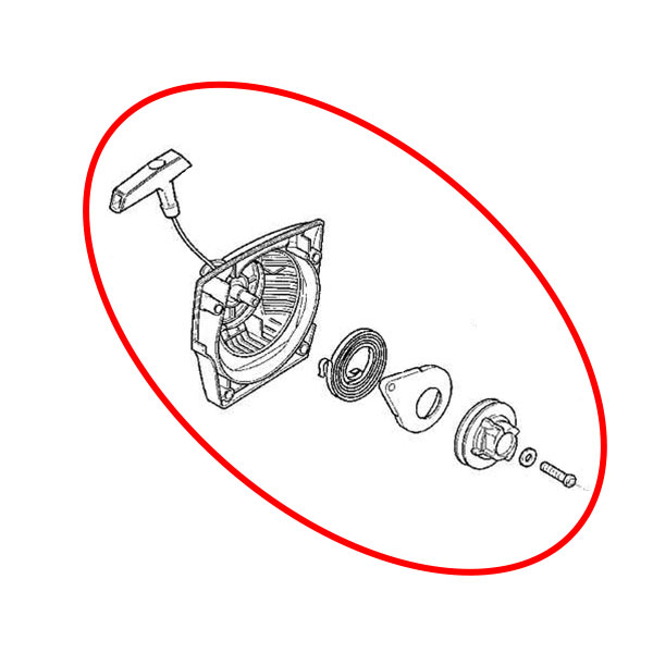 Dekla startera Oleo Mac 947 952 kpl  Ital