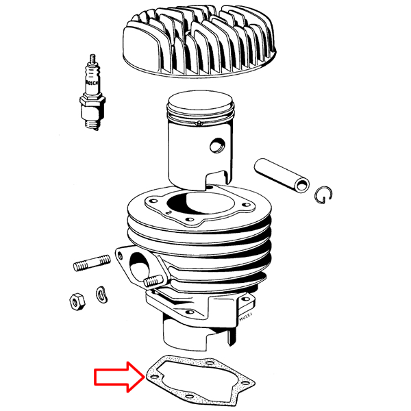 Dihtung cilindra Tomos pumpe kosacice T4 or