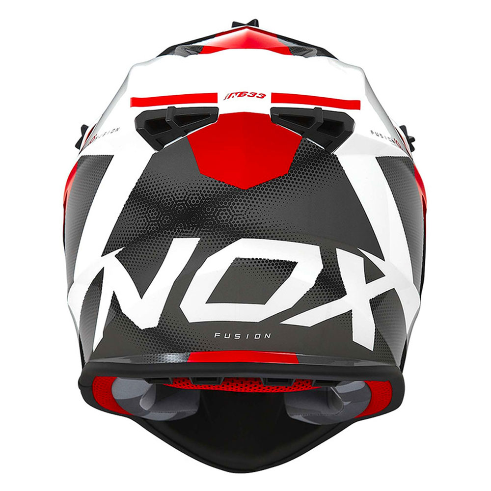 Kaciga NOX Cross N633 FUSION belo crvena L