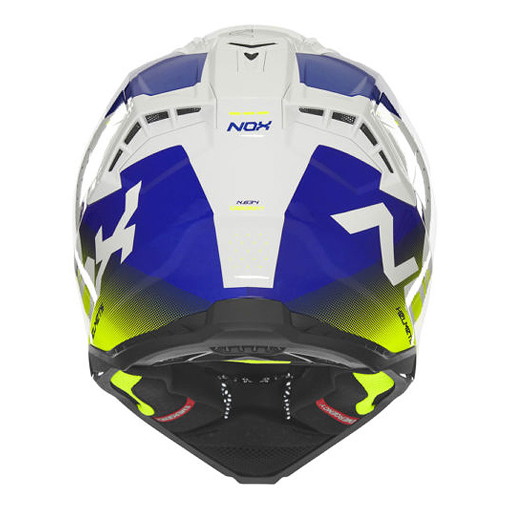 Kaciga NOX Cross N634 GRADIANT žuto plavo bela