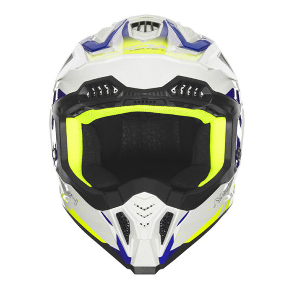 Kaciga NOX Cross N634 GRADIANT žuto plavo bela