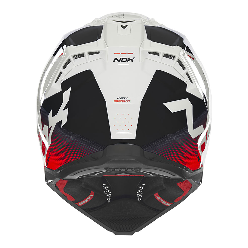 Kaciga NOX Cross N634 GRADIANT crveno bela 2XL