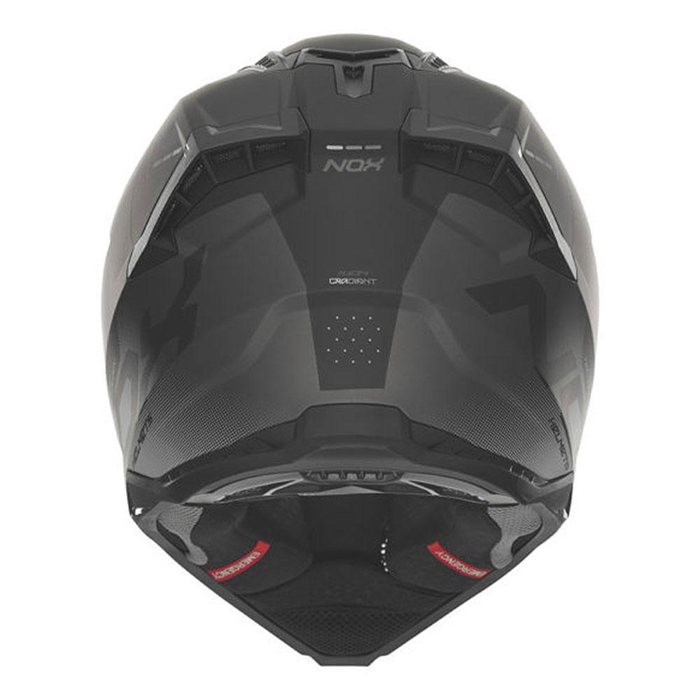 Kaciga NOX Cross N634 GRADIANT srebrno mat crna