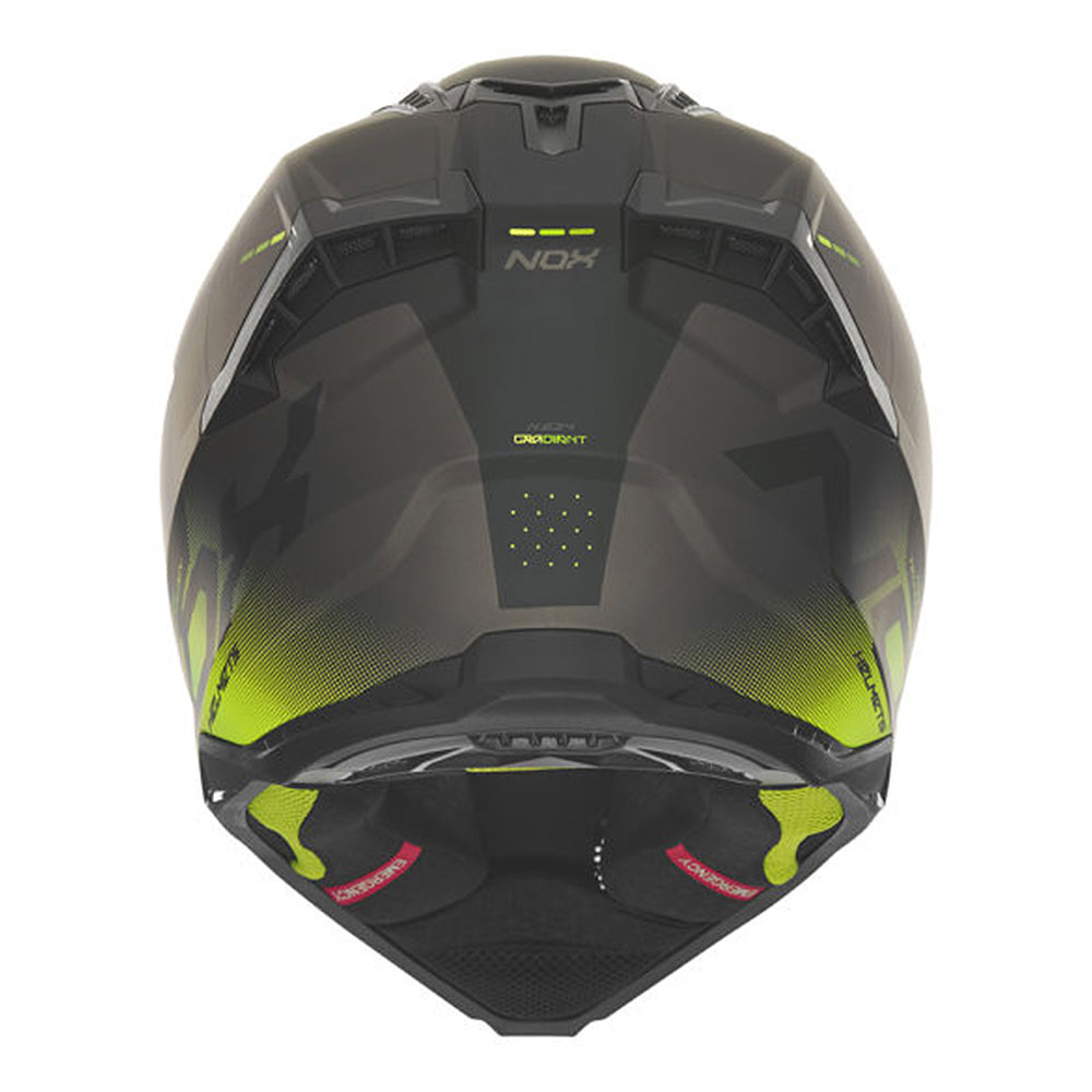 Kaciga NOX Cross N634 GRADIANT žuto mat crna L